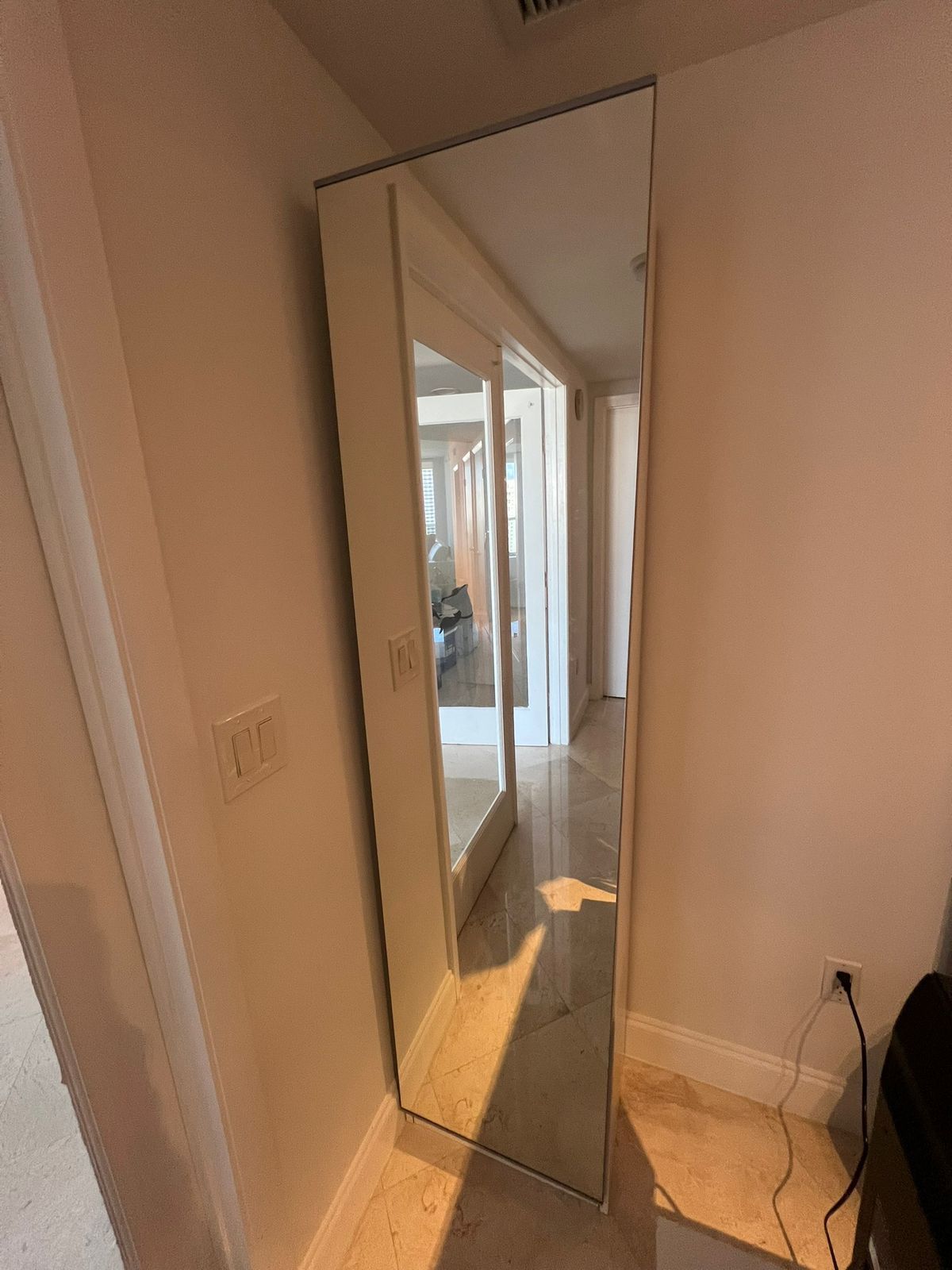 Closet Storage With Mirror Door