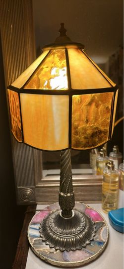 Stained Glass Panel Table Lamp