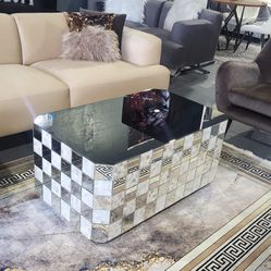 2 PIECE COFFEE TABLE END TABLE IT HAS CRACKED 40x24