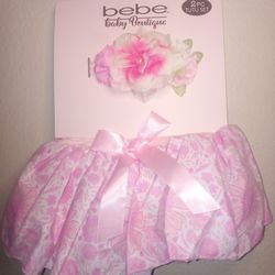 Brand New Bebe Baby Tutu And Headband
