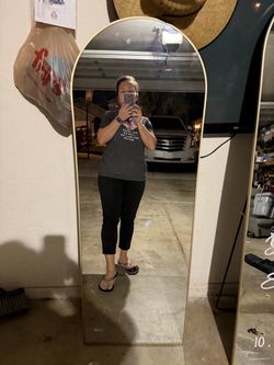 Gold trim mirror 19.5”x56.5”