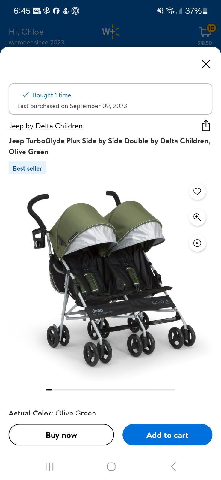 Jeep Double Stroller 