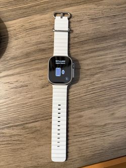 Apple Watch Ultra with White Ocean Band 1 Generation