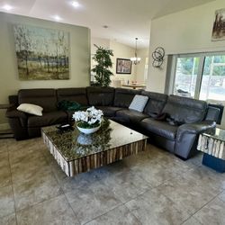 Brown Reclining Couch 