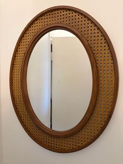 Vintage oval wall mirror
