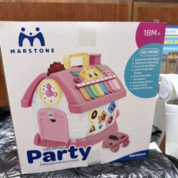 Marstone Toddler Toys for 1 2 Year Old Girl Gifts, First 1st Birthday Gifts for Girls , 8-in-1 Musical Learning House Montessori Baby Toys 6-1