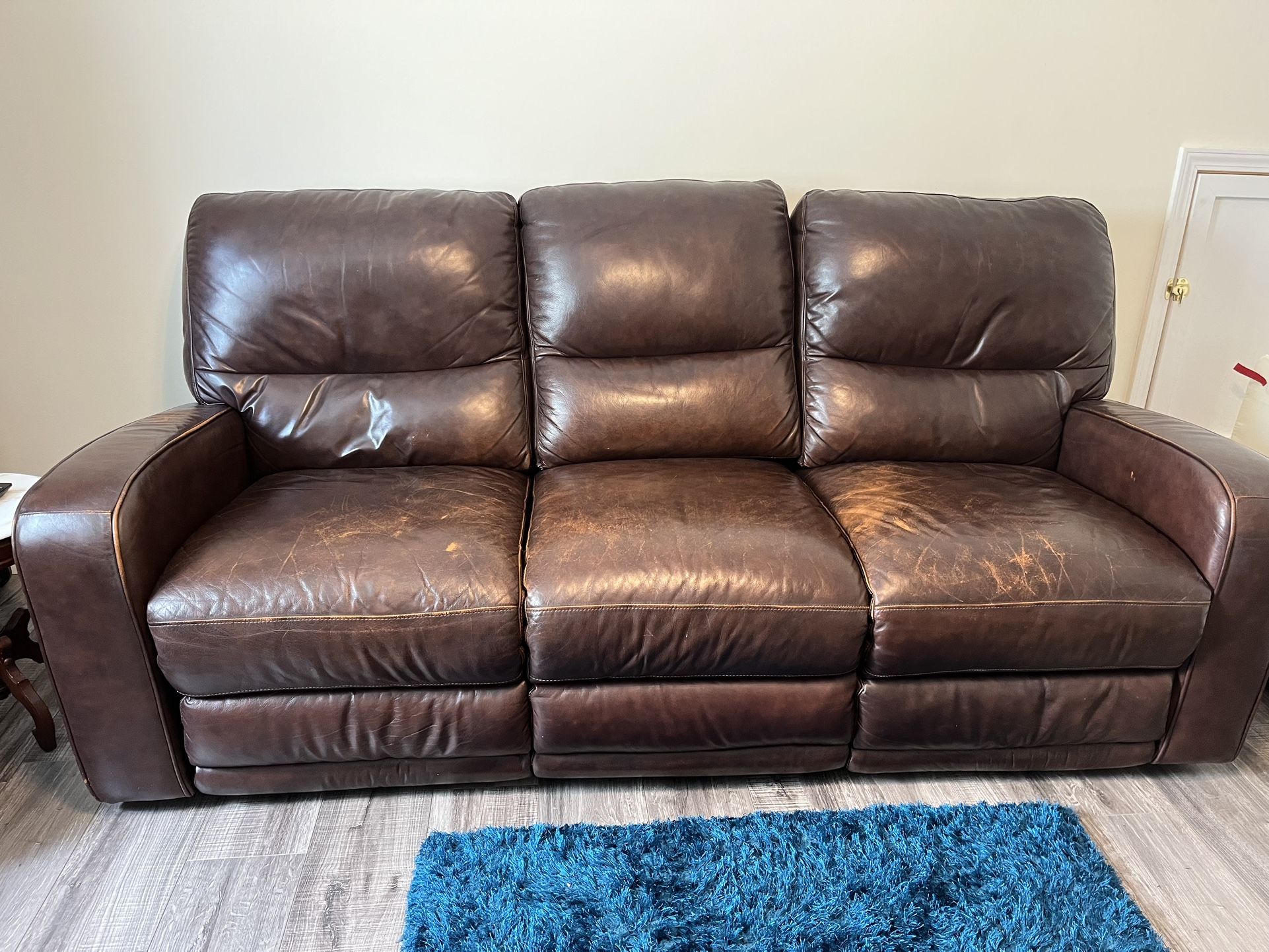 Brown Leather Couch
