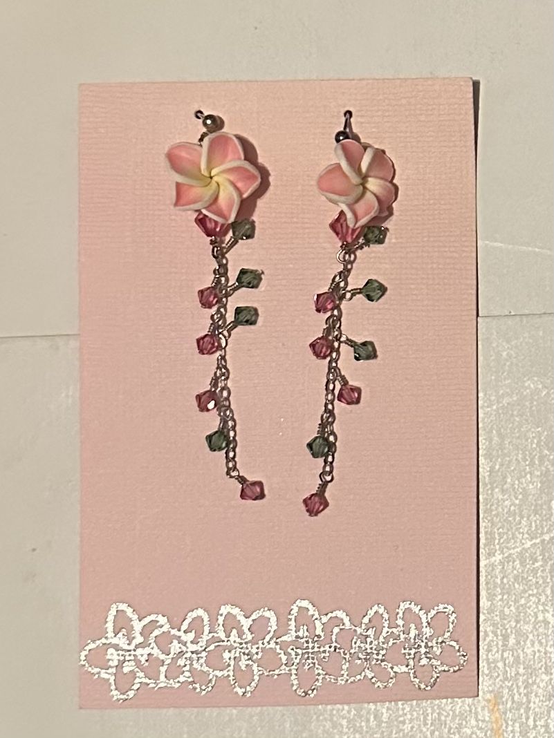 Plumeria Earrings 