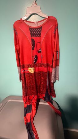 Red and Black Villain Costume Jumpsuit