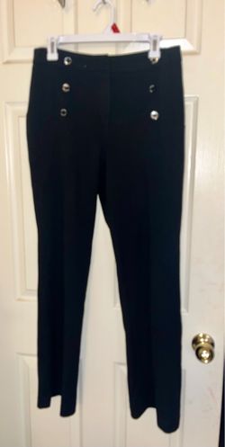 Nine West Black Dress Pants with Silver Buttons. Size 6