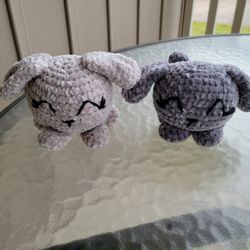 Hand Crocheted Puppy Dogs Made In Velvet Yarn.   $5 Ea.  They Can Fit In Your Hands. 