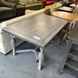 Grey Dining Table With Pull Out Leaves (in Store)