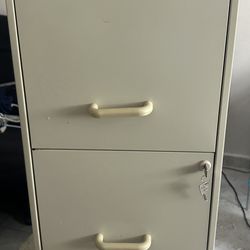 Two drawers file cabinet with key