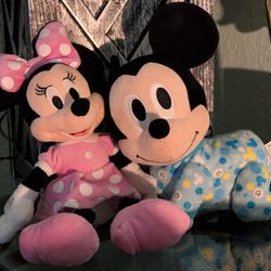 Talking Mickey and Minnie Mouse Plush Toys