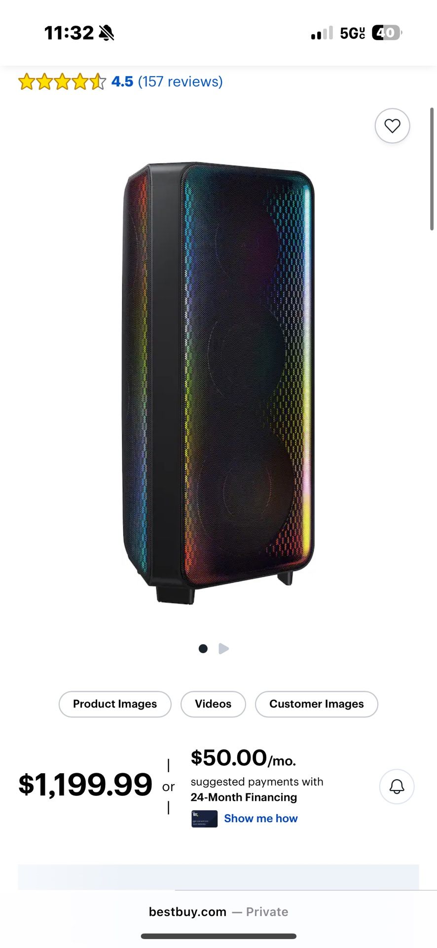 Samsung Tower Speaker MX-ST90B