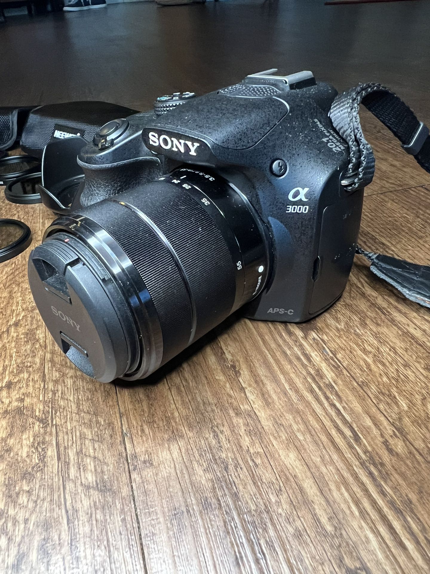 Sony Alpha a3000 ILCE-3000K 20.1 MP Mirrorless Digital Camera - Black - 18-55mm OSS Lens