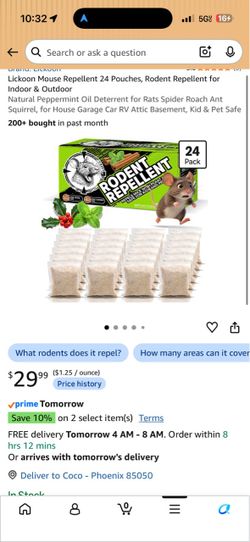 new Mouse Repellent 24 Pouches, Rodent Repellent for Indoor & Outdoor