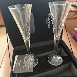 Waterford drinking flutes (glasses)