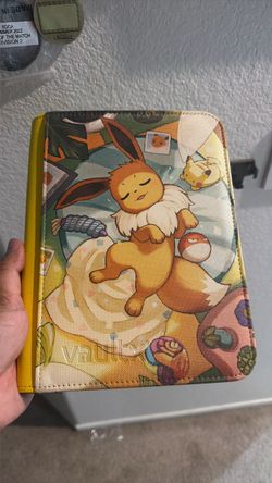 4 Pocket Yellow Vaultx Binder Featuring Evee