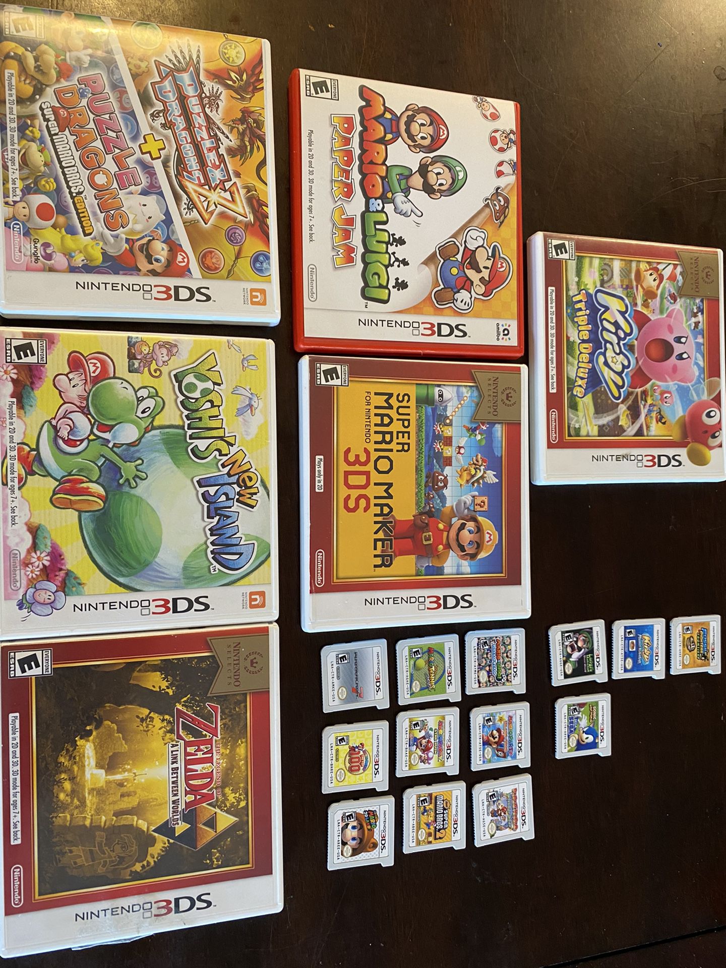 Nintendo 3DS games priced individually below