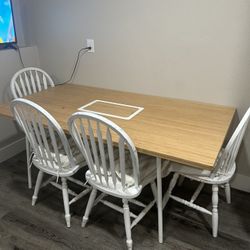 Large Dining Table And 4 Chairs