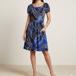 Elie Tahari 100% Silk Dress Sz S Pockets Chic Colorful Party Cocktail