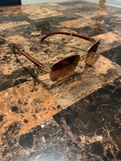 Wood & Gold Cartier Glasses