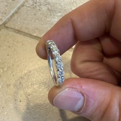 Diamond Ring Wedding Band 18k White Gold
