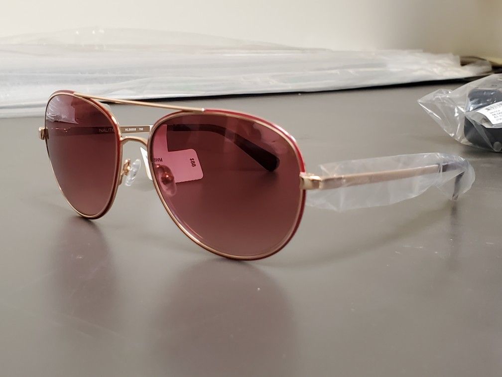 Genuine Nautica Women's Sunglasses Rose Gold Frame