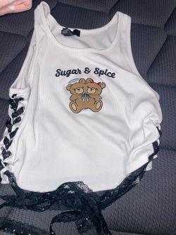 Sugar and spice sleeveless shirt
