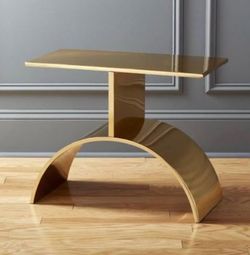 CB2 + Curve Gold Side Table