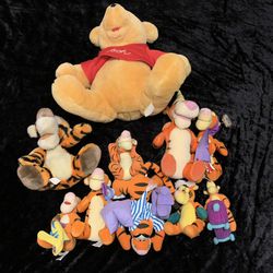 Vintage Tigger/Winnie The Pooh Plush Bundle