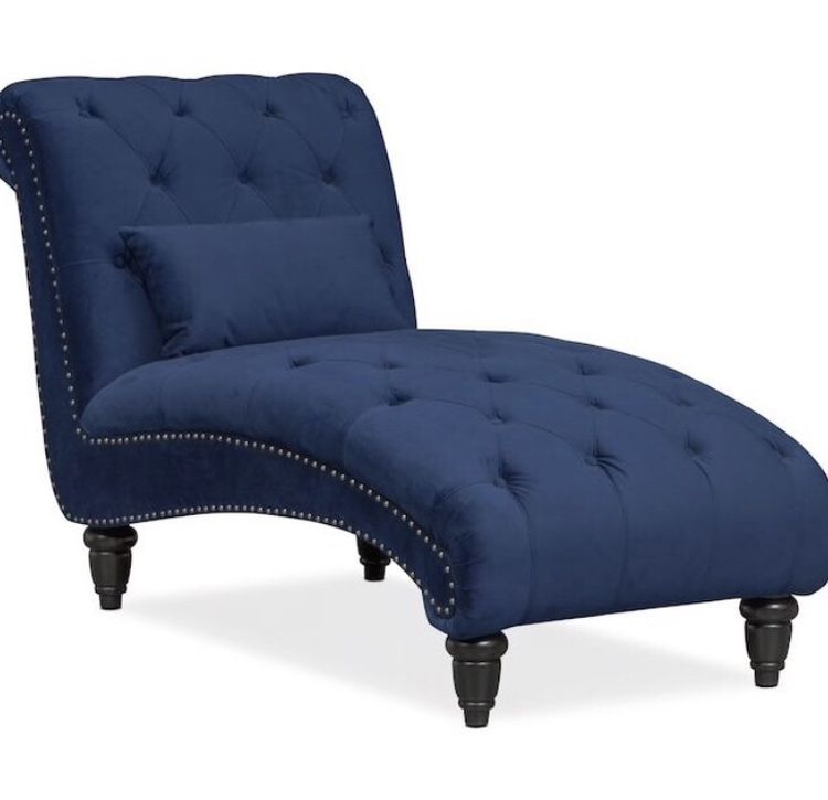 Blue velvet chaise! Perfect for any room!