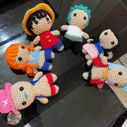 Crochet One Piece Plushies Set of 3