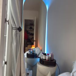 Mirror with LED Blue Light
