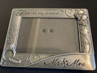 Marriage frame pewter 