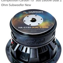 15 Inch Harmony 1200watt Rms 2400watt Peak. Brand New Never Has Been Hooked Up..does Have A Crossfire Dust Cap