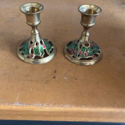Christmas candle holders