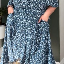 Bloom Chic Sundress Cold Shoulder Size 22-24