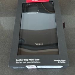 TUMI iPhone 12 Pro Max Leather Wrap Phone Case