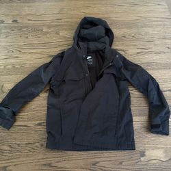 Nike Black Hooded Raincoat, Kids X-large 