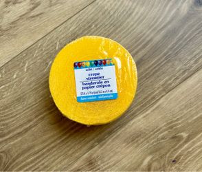 Yellow Crepe Paper Streamer
