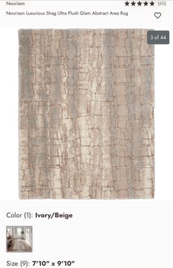 Nourison Luxurious Shag Ultra Plush Glam Abstract Area Rug