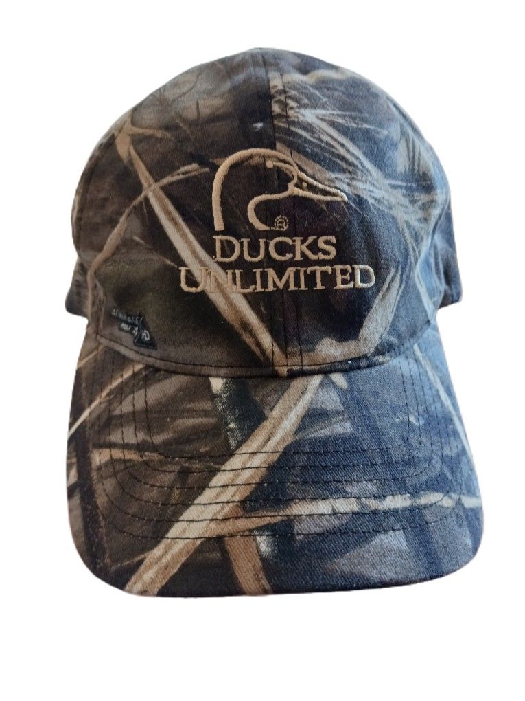 Ducks Unlimited Brown Whitewater Camo Adjustable Back Strap Cap