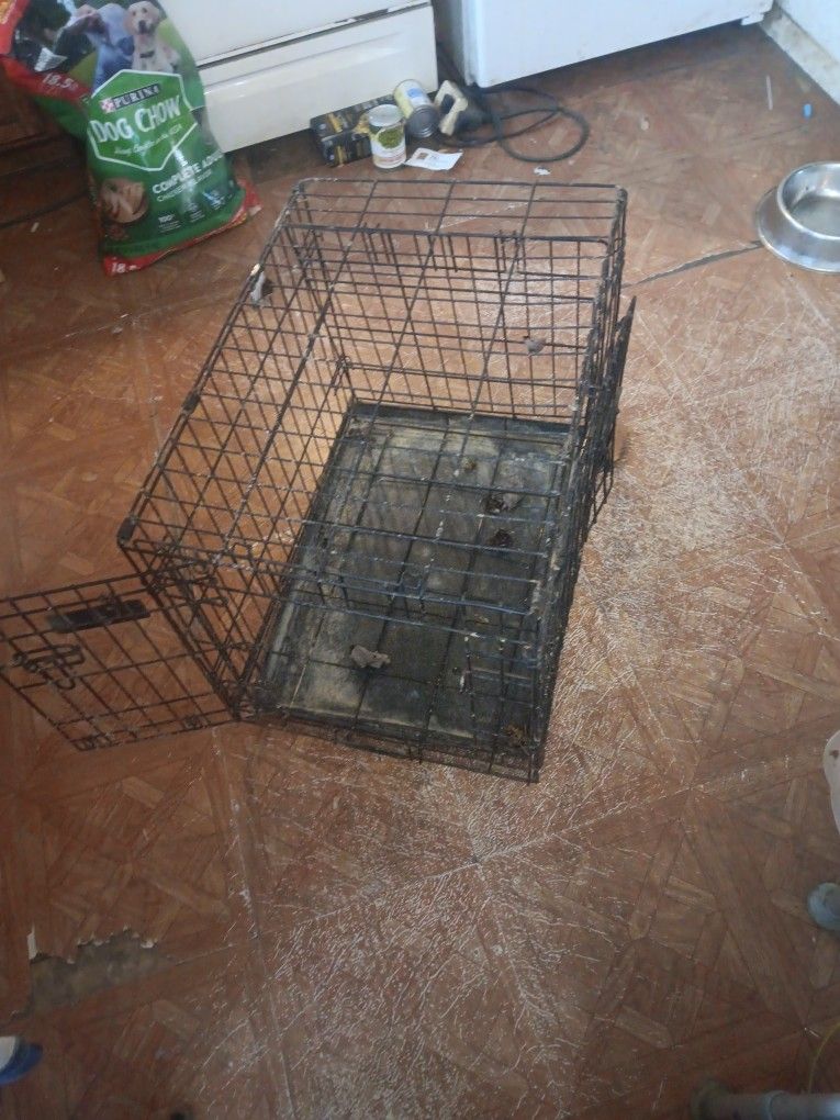 2 Door Dog Cage With Tray