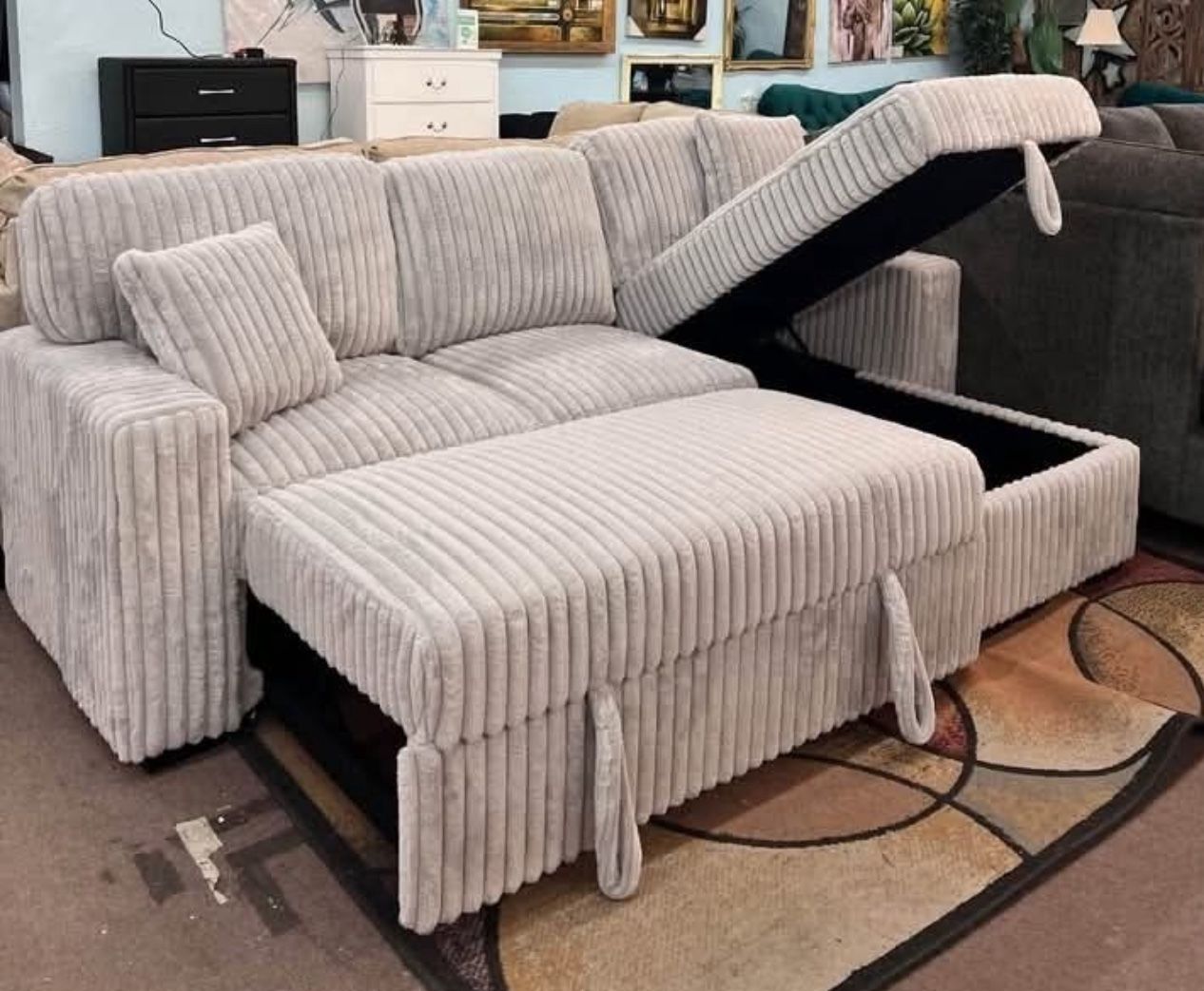 New Sectional Sleeper In Box 📦 Buy Now Pay Later $39 Down 