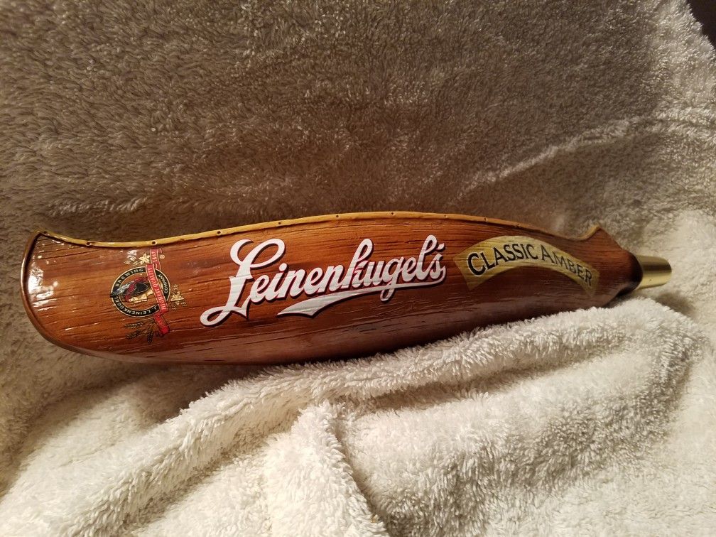 Jacob Leinekugels Classic Amber 3D Replica of a Canoe Brewery Tap Handle