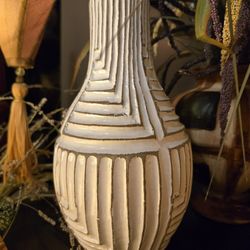 West Elm Heavy Ribbed Stoneware Vase