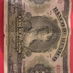 Billete De Colección De México Del Año 1933
