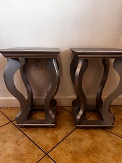 Gray end tables